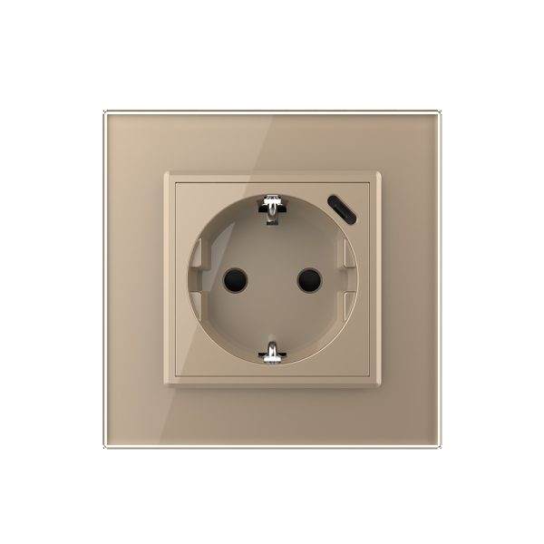 Priza Schuko + USB-C LIVOLO, Standard German – Serie Noua