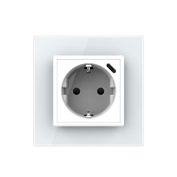 Priza Schuko + USB-C LIVOLO, Standard German – Serie Noua
