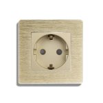 Priza Simpla LUXION cu rama din aluminiu