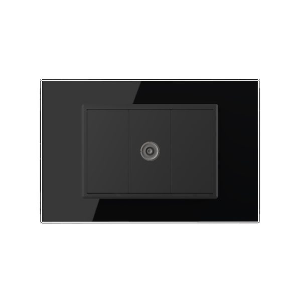 Priza Simpla TV Livolo cu Rama din Sticla – Serie Noua