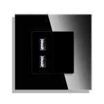 Priza USB cu Rama din Sticla LUXION