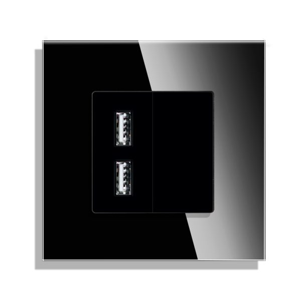 Priza USB cu Rama din Sticla LUXION