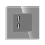 Priza USB cu Rama din Sticla LUXION