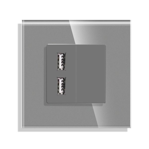 Priza USB cu Rama din Sticla LUXION