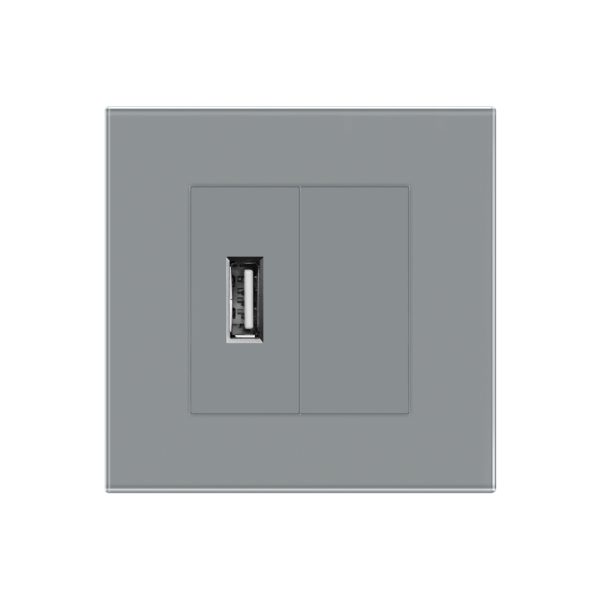 Priza USB + Blank cu Rama din Sticla LUXION