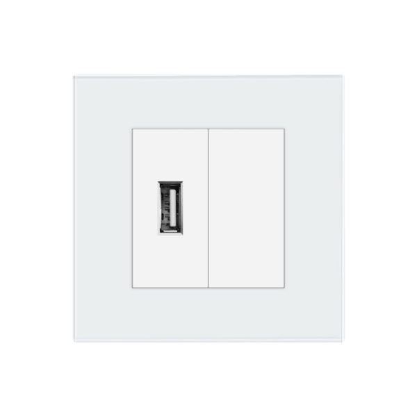 Priza USB + Blank cu Rama din Sticla LUXION