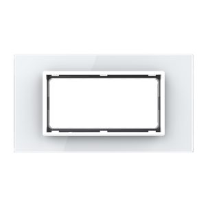 002-rama-din-sticla-livolo-standard-italian-4-module-vl-p9e-4w-alb