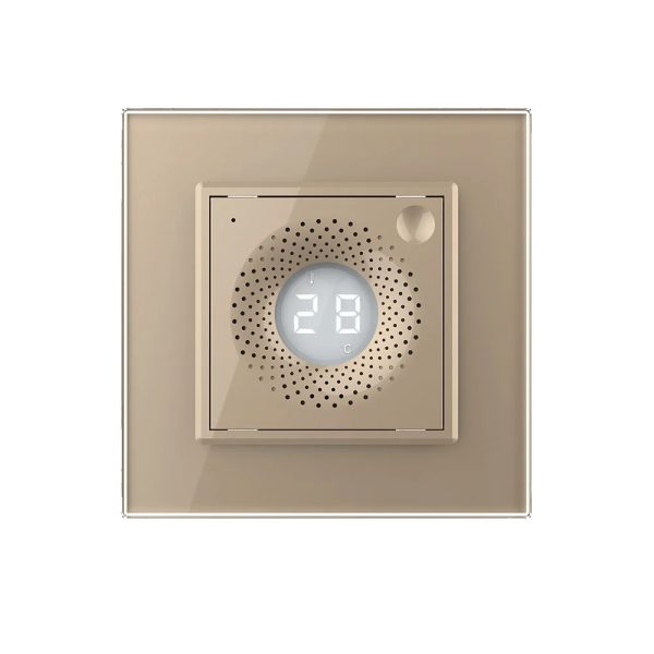 Senzor de Temperatura si Umiditate Livolo cu Rama din Sticla, Protocol Zigbee