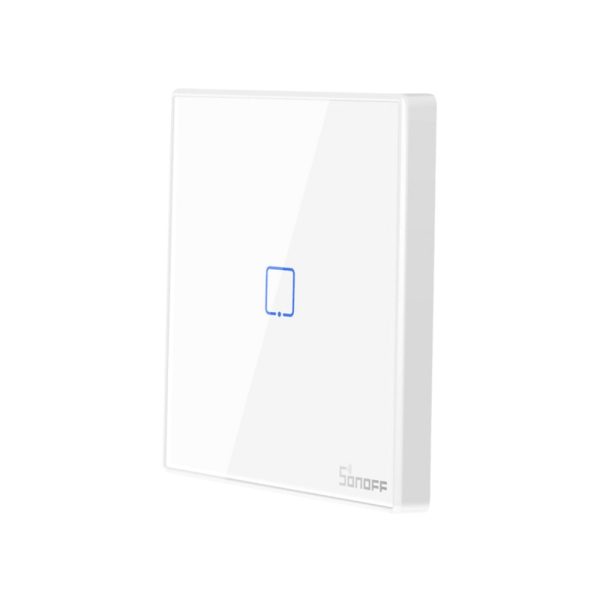 Telecomanda Sonoff T2EU1C-RF cu 1 canal, 433 MHz, Semnal RF, Alb