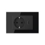 Priza simpla cu USB Livolo standard italian