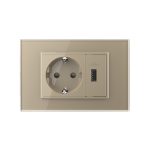Priza simpla cu USB Livolo standard italian