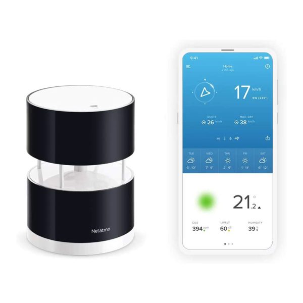 Modul aditional de vant pentru statia meteo Netatmo, Monitorizare viteza si directie, Afisare date in aplicatie