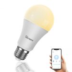 Bec inteligent cu LED Sonoff B02-B-A60, Lumina calda / rece, Putere 9W, 806 LM, Control aplicatie