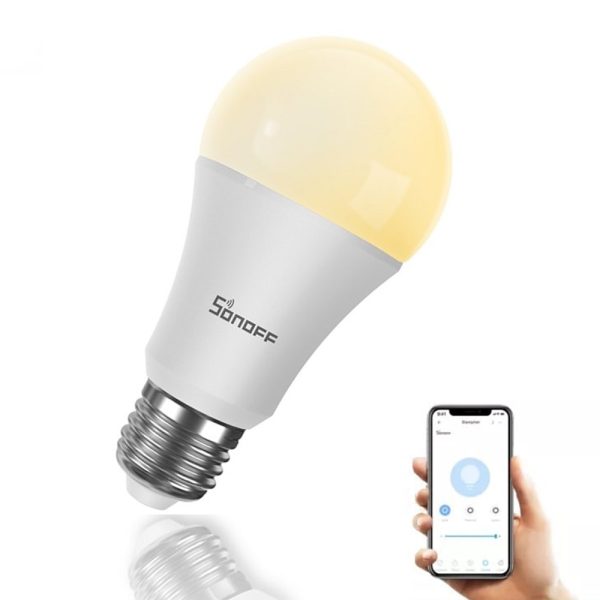 Bec inteligent cu LED Sonoff B02-B-A60, Lumina calda / rece, Putere 9W, 806 LM, Control aplicatie