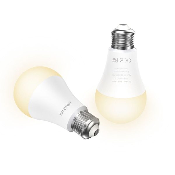 Bec Smart LED RGB, BlitzWolf BW-LT21, 10 W, Bulb, 900 LM, 3000K, E27, Comanda vocala