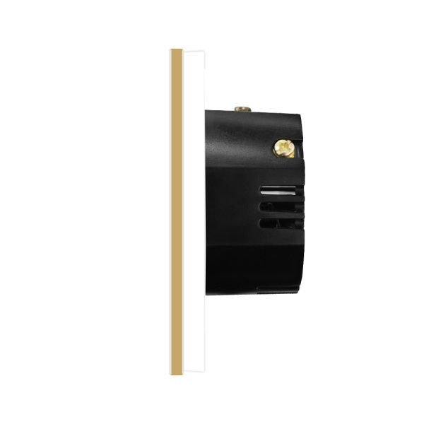 Intrerupator Simplu Cap Scara / Cruce cu Touch din Sticla si Rama de Aluminiu LUXION