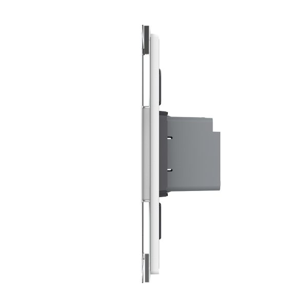 Intrerupator Simplu Cap Scara / Cruce cu Touch Livolo cu Rama Din Sticla 1M, Zigbee – Serie Noua