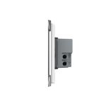 Intrerupator triplu wireless cu touch Livolo din sticla – standard italian