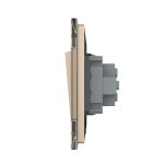 Intrerupator Simplu Mecanic si Cap Scara , 2 Module LIVOLO cu Rama din Sticla – Serie Noua