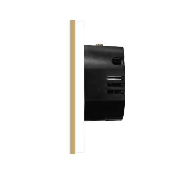 Intrerupator Dublu cu Variator si Touch din Sticla si Rama de Aluminiu LUXION, RF433