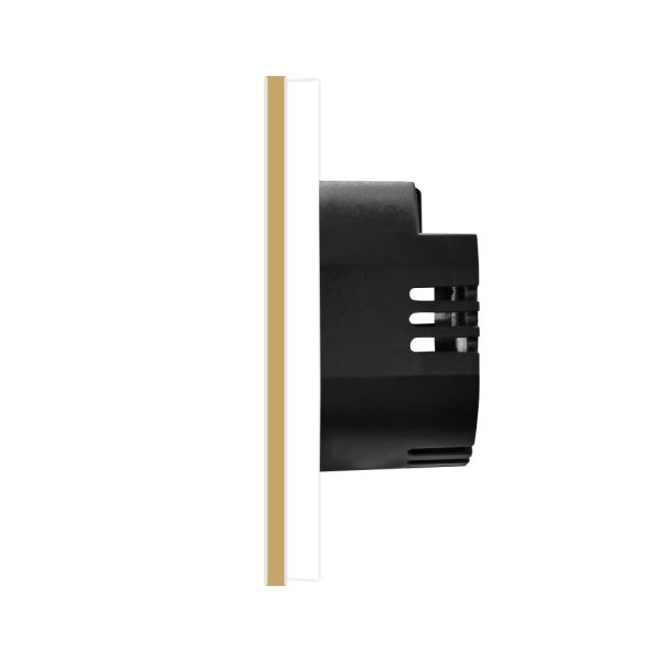 Intrerupator Dublu cu Variator si Touch din Sticla si Rama de Aluminiu LUXION