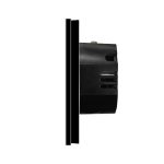 Intrerupator Dublu cu Touch din Sticla si Rama de Aluminiu LUXION, RF433