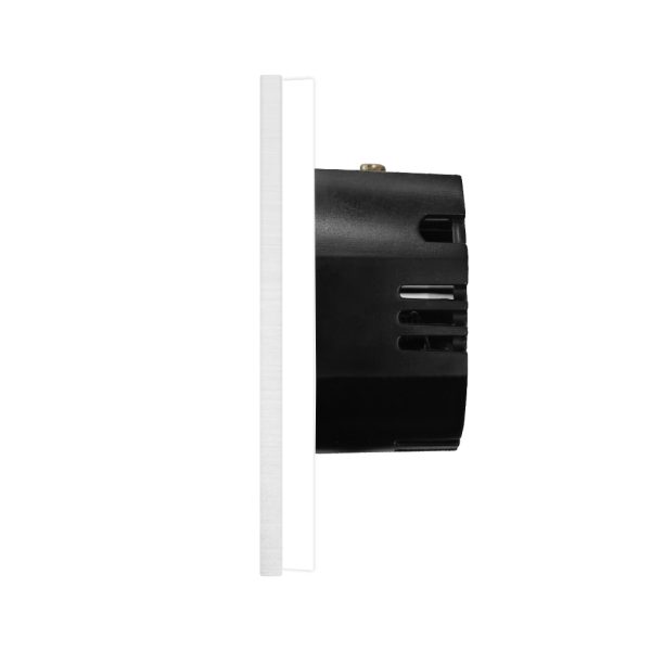 Intrerupator Dublu cu Touch din Sticla si Rama de Aluminiu LUXION, RF433