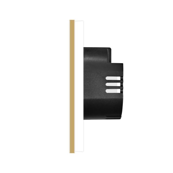 Intrerupator Dublu cu Touch din Sticla si Rama de Aluminiu LUXION, protocol ZigBee
