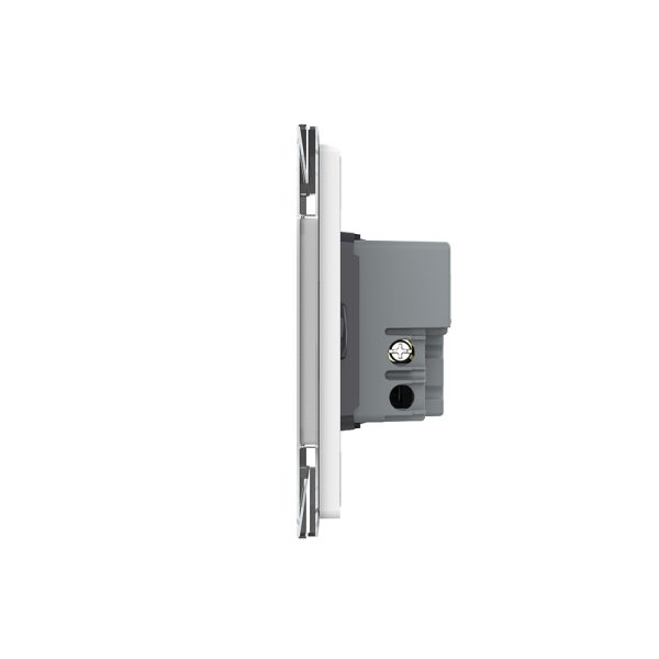 Intrerupator Dublu WIFI cu Touch LIVOLO cu rama din sticla, standard italian – Serie Noua