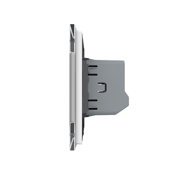 Intrerupator Dublu Cap Scara / Cruce Wi-Fi cu Touch LIVOLO – Serie Noua, Alb