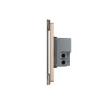 Intrerupator triplu wireless cu touch Livolo din sticla – standard italian