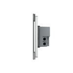 Intrerupator triplu wireless cu touch Livolo din sticla – standard italian