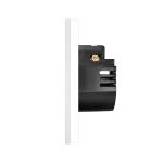 Intrerupator Simplu cu Variator cu Touch din Sticla si Rama de Aluminiu LUXION, protocol Zigbee
