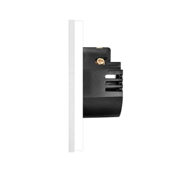 Intrerupator Simplu cu Variator cu Touch din Sticla si Rama de Aluminiu LUXION, protocol Zigbee