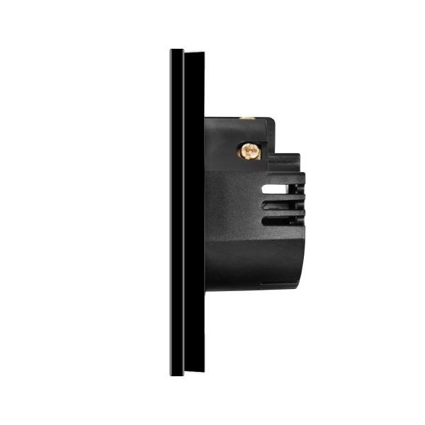 Intrerupator Simplu cu Variator cu Touch din Sticla si Rama de Aluminiu LUXION, protocol Zigbee