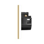 Intrerupator Simplu cu Variator cu Touch din Sticla si Rama de Aluminiu LUXION, protocol Zigbee