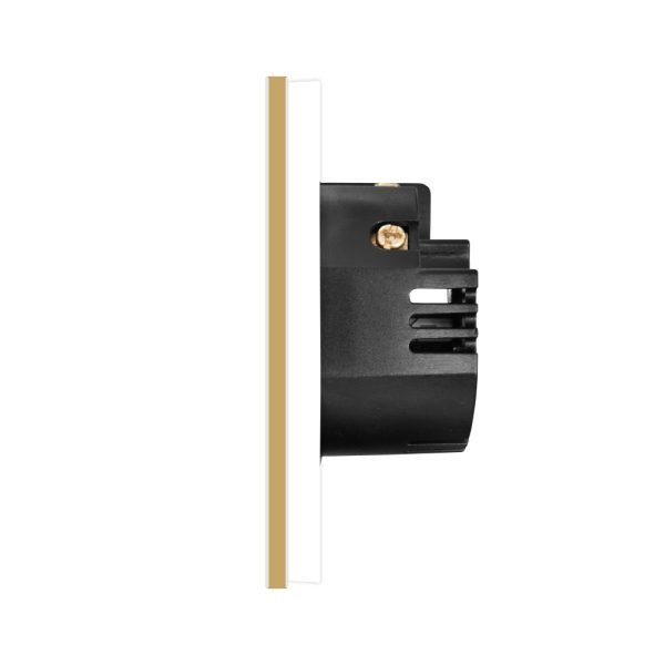 Intrerupator Simplu cu Variator cu Touch din Sticla si Rama de Aluminiu LUXION, protocol Zigbee