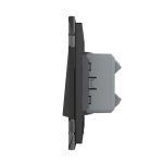 Intrerupator Simplu Mecanic Cap Cruce, 2 Module LIVOLO cu Rama din Sticla – Serie Noua