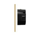 Intrerupator Triplu cu Touch din Sticla si Rama de Aluminiu LUXION, RF433