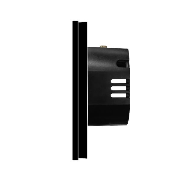 Intrerupator Dublu cu Touch din Sticla si Rama de Aluminiu LUXION