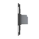 Intrerupator Simplu Cap Scara / Cruce cu Touch Livolo cu Rama Din Sticla 1M, Zigbee – Serie Noua