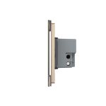 Intrerupator cvadruplu wireless cu touch Livolo din sticla – standard italian