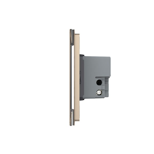Intrerupator cvadruplu wireless cu touch Livolo din sticla – standard italian