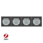 Intrerupator LIVOLO cu touch din sticla cu 4 intrerupatoare simple, Protocol ZigBee, Control de pe telefon
