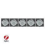 Intrerupator LIVOLO cu touch din sticla cu 5 intrerupatoare simple, Protocol ZigBee, Control de pe telefon