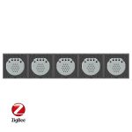 Intrerupator LIVOLO cu touch din sticla cu 5 intrerupatoare simple, Protocol ZigBee, Control de pe telefon