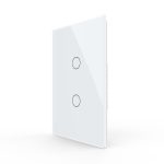 Intrerupator dublu cu touch Livolo din sticla, standard italian – Serie noua