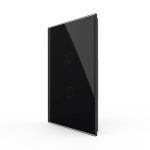 Intrerupator dublu cu touch Livolo din sticla, standard italian – Serie noua