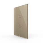 Intrerupator dublu cu touch Livolo din sticla, standard italian – Serie noua