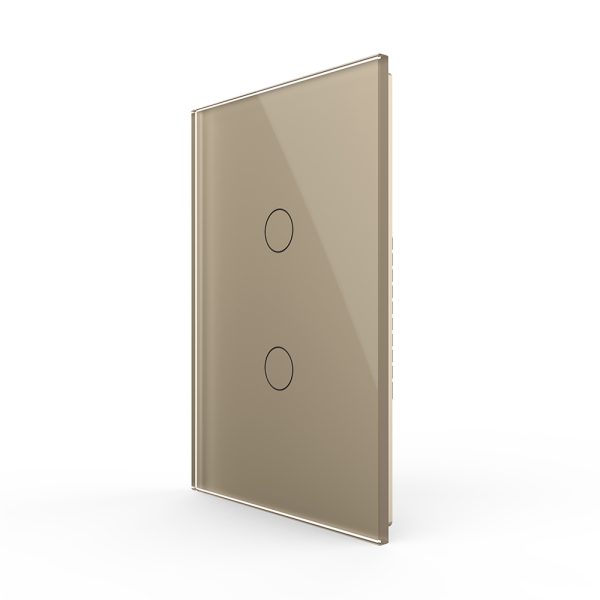 Intrerupator dublu cu touch Livolo din sticla, standard italian – Serie noua